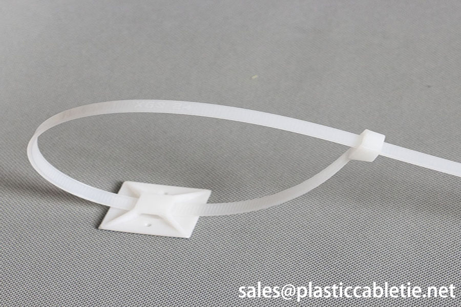 thumbnail interactive-video image 1 of 1" Wide Hook And Loop Saddle Cable Ties – Screw Mount With 1/4" Hole – Black (Single) 1 of 2