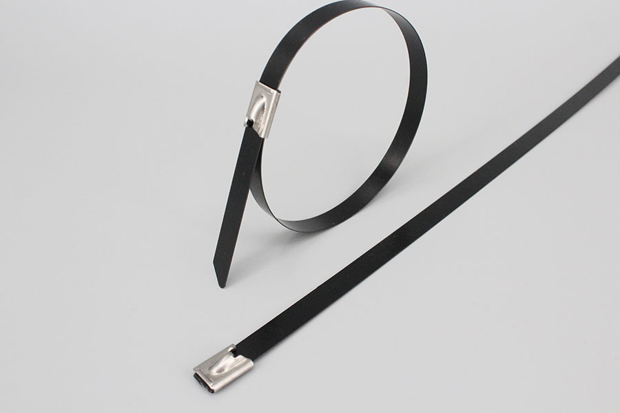 201 304 316 PVC coated Stainless steel cable ties-ball self locking