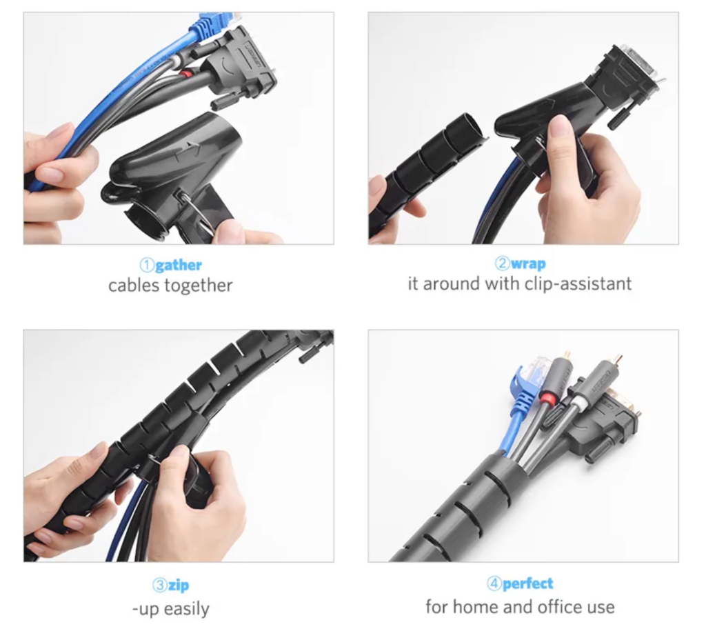 Protection Band Cable High Quality Spiral Wrap Bands cable sleeve for Cover Guard Spiral Wire ...